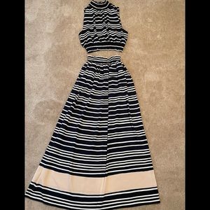 Rachael Roy Two price crop top and skirt